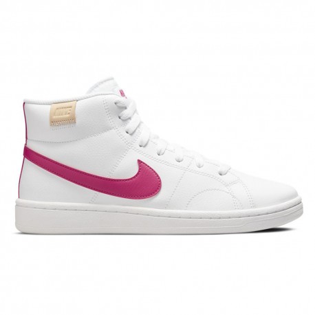 Nike Court Blue 2 Mid Bianco Fucsia - Sneakers Donna