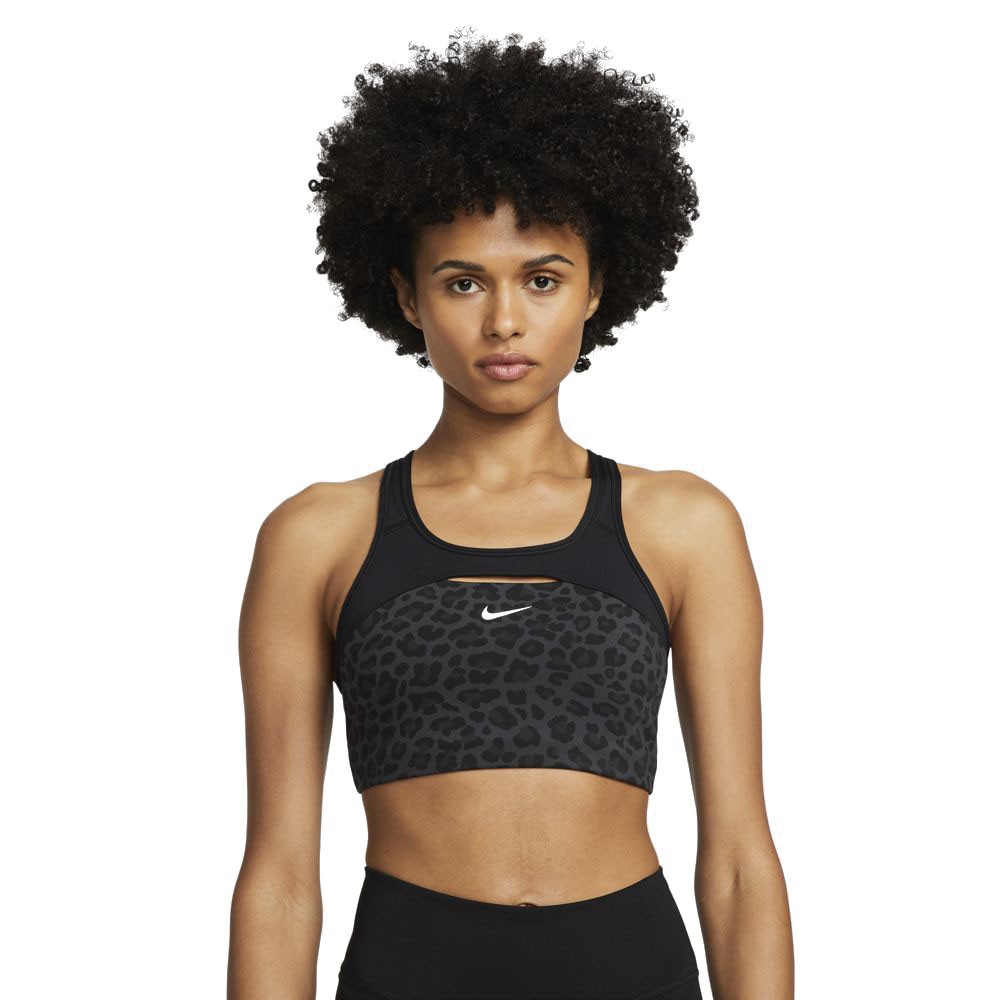 Image of Nike Reggiseno Sportivo Leopard Nero Donna XS