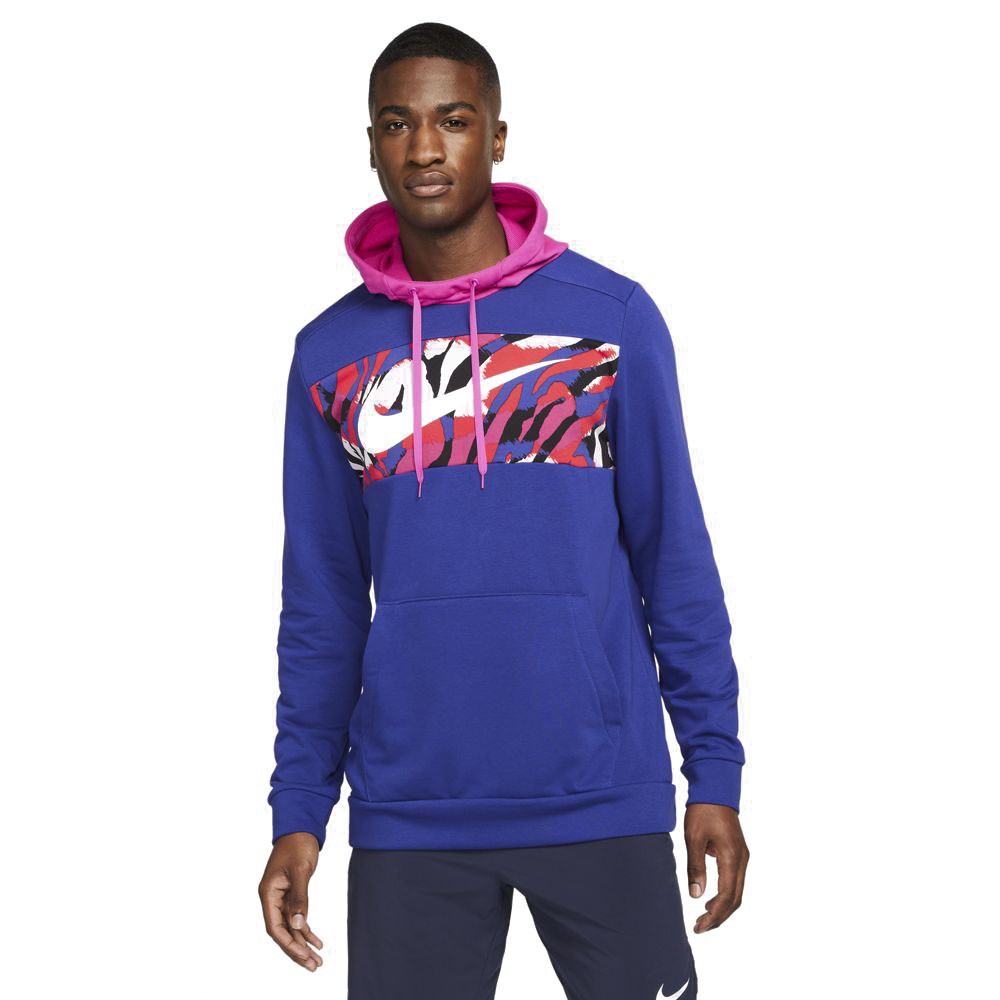 Image of Nike Felpa Palestra Con Cappuccio Sport Clash Blu Uomo L