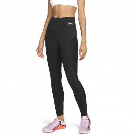 Nike Leggings Sportivi Tight Icon Clash Nero Rosa Donna