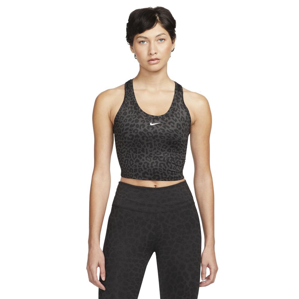 Nike Top Palestra Leopard Nero Donna M