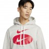 Nike Felpa Con Cappuccio Swoosh League Grigio Uomo