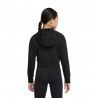 Nike Felpa Crop Top Con Cappuccio Nero Bambina