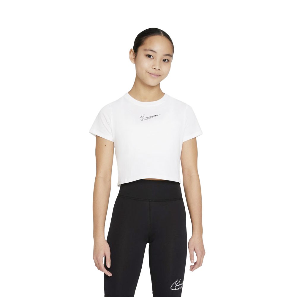 Nike T-Shirt Crop Bianco Ragazza M