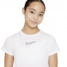 Nike T-Shirt Crop Bianco Bambina