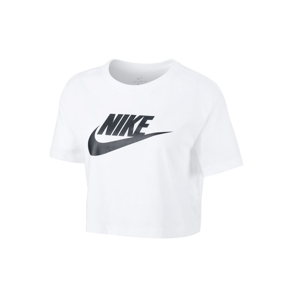 Nike T-Shirt Crop Bianco Donna L