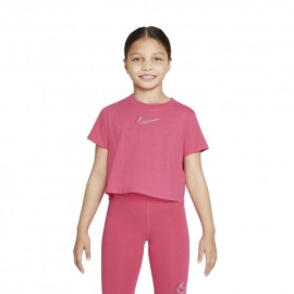 Nike T-Shirt Crop Fuxia Bambina