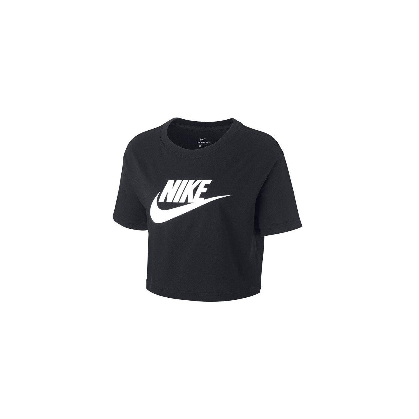 Nike Donna Nero - Crop Icon Tee - Sport - L - Immagine 2