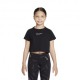 Nike T-Shirt Crop Nero Bambina