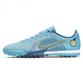 Nike Mercurial Vapor 14 Academy Tf Azzurro Arancio - Scarpe Da Calcio Uomo