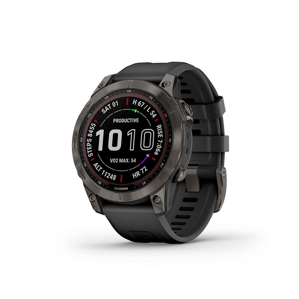 Image of Garmin Fenix 7 Sapphire Solar Carbon Grey Dlc Ti Nero TU