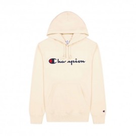 Champion Felpa Con Cappuccio Logo Beige Uomo