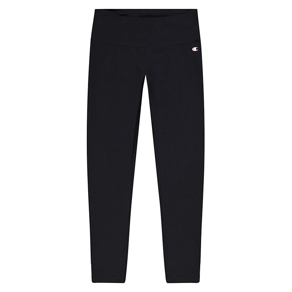 Image of Champion Leggings Vita Alta Nero Logo Donna S