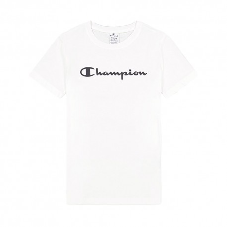 Champion T-Shirt Con Stampa Bianco Donna
