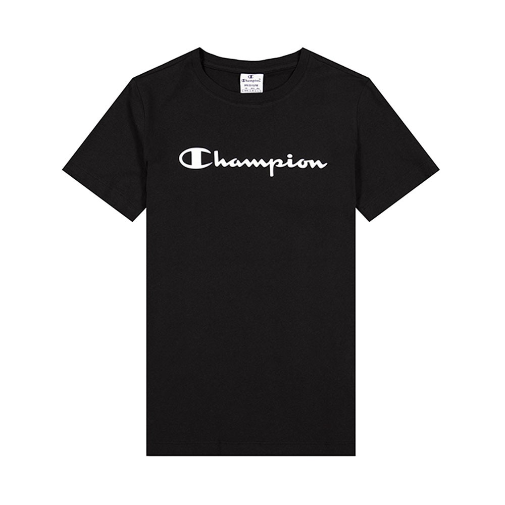 Champion T-Shirt Logo Bianco Nero Donna M