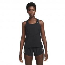 Nike Canotta Running Aroswft Bianco Nero Donna