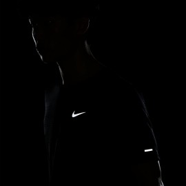 Nike Maglia Running Miler Nero Reflective Argento Uomo