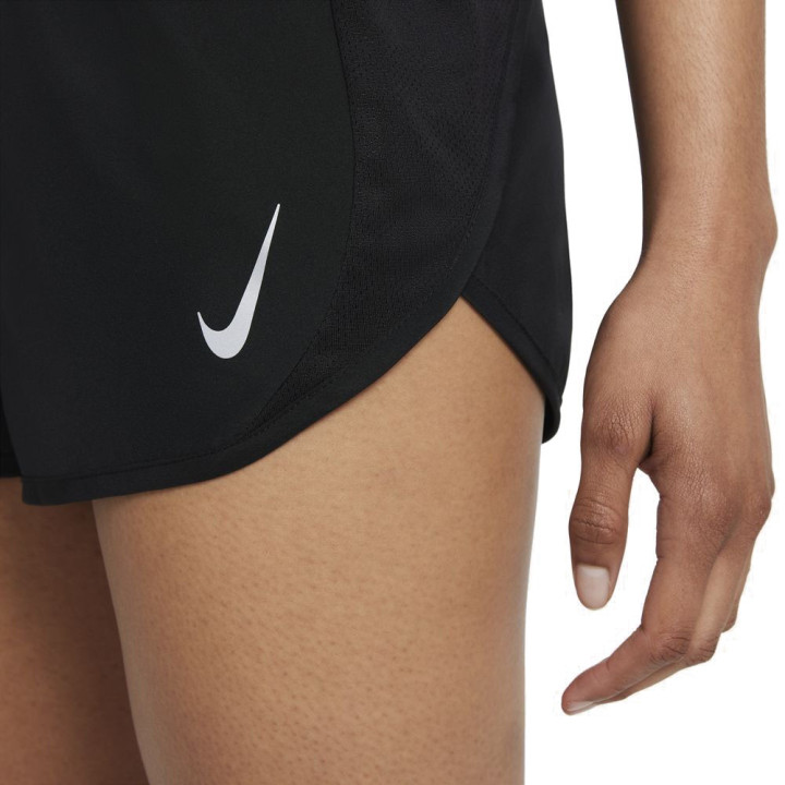Nike Pantaloncini Running Tempo Race Nero Argento Donna