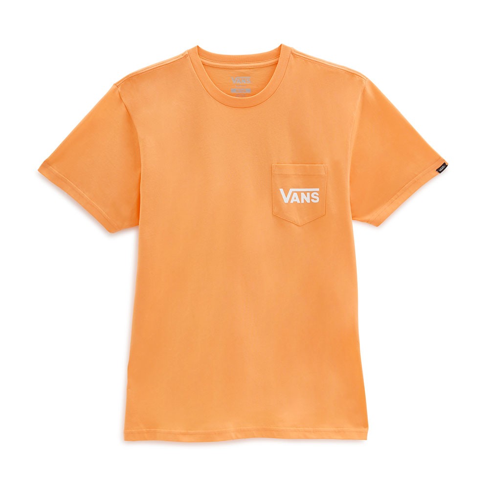 Vans T-Shirt Logo Con Taschino Arancio Uomo XS