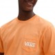 Vans T-Shirt Logo Con Taschino Arancio Uomo