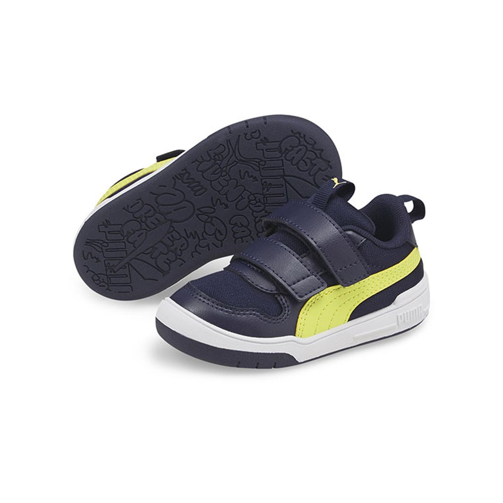 Puma Multiflex Mesh Td Blu Giallo - Scarpe Ginnastica Bambino EUR 25 / UK 8