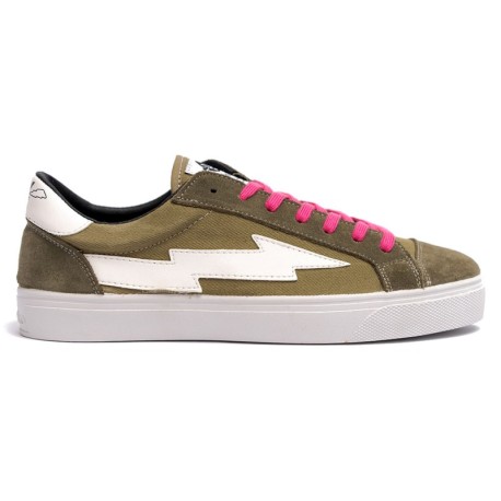 Sanyako Thunderbolt Classic Military Bianco - Sneakers Donna