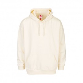 Kappa Felpa Con Cappuccio Basic Bianco Uomo