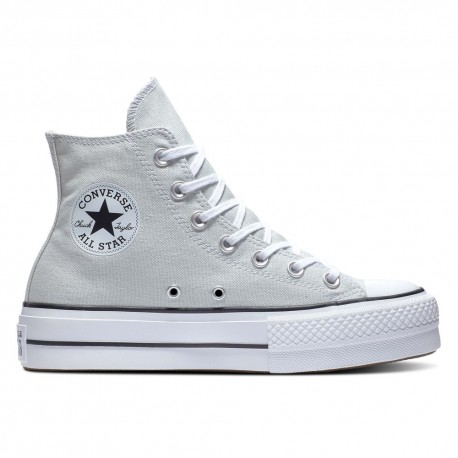 Converse Chuck Taylor All Star Platform Hi Argento - Sneakers Donna