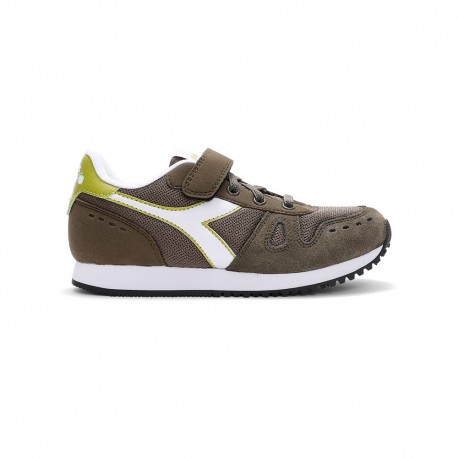 Diadora Simple Run Ps Verde Bianco - Sneakers Bambino