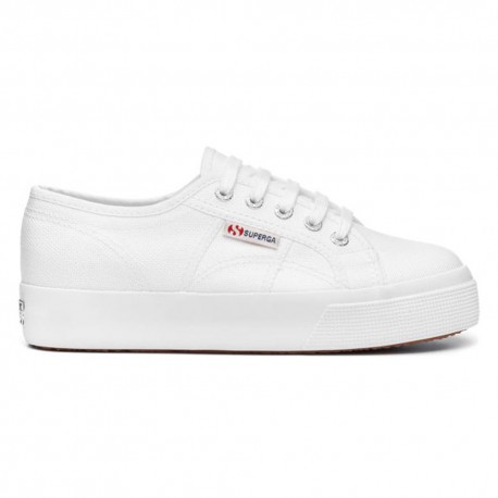 Superga 2730 Cotu Zeppa 3Cm Bianco - Sneakers Donna