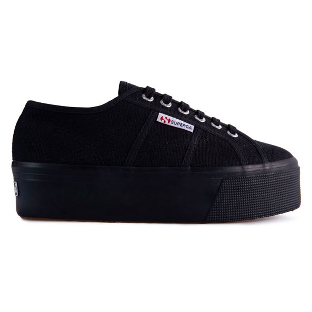 Image of Superga 2790 Cotw Up&Down Zeppa 4Cm Nero - Sneakers Donna 40