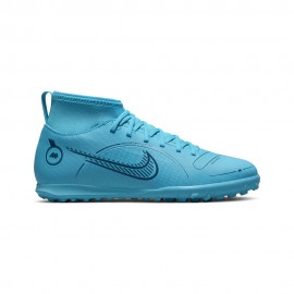 Nike Mercurial Superfly 8 Club Tf Azzurro Arancio- Scarpe Da Calcio Bambino