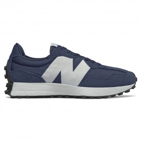 New Balance 327 Suede Nylon Blu Bianco - Sneakers Uomo