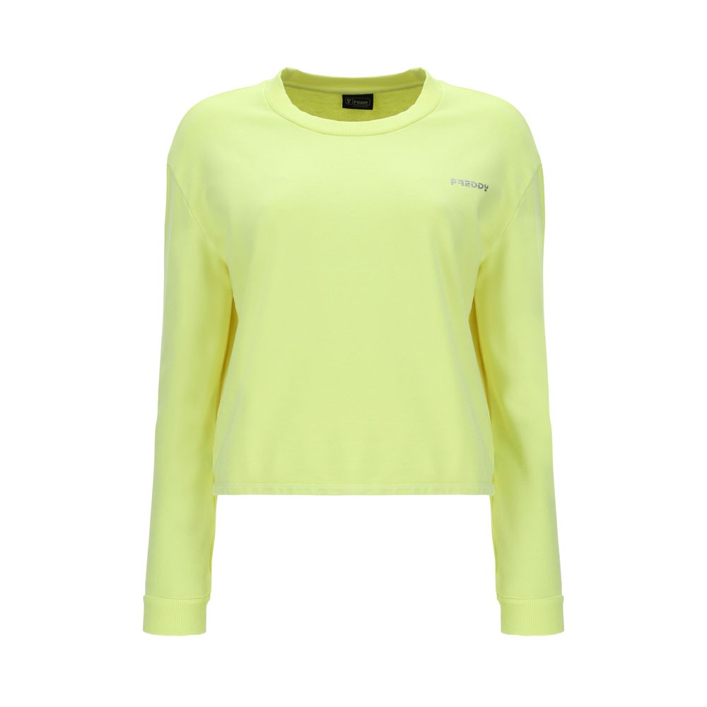 Felpa giallo fluo donna on sale