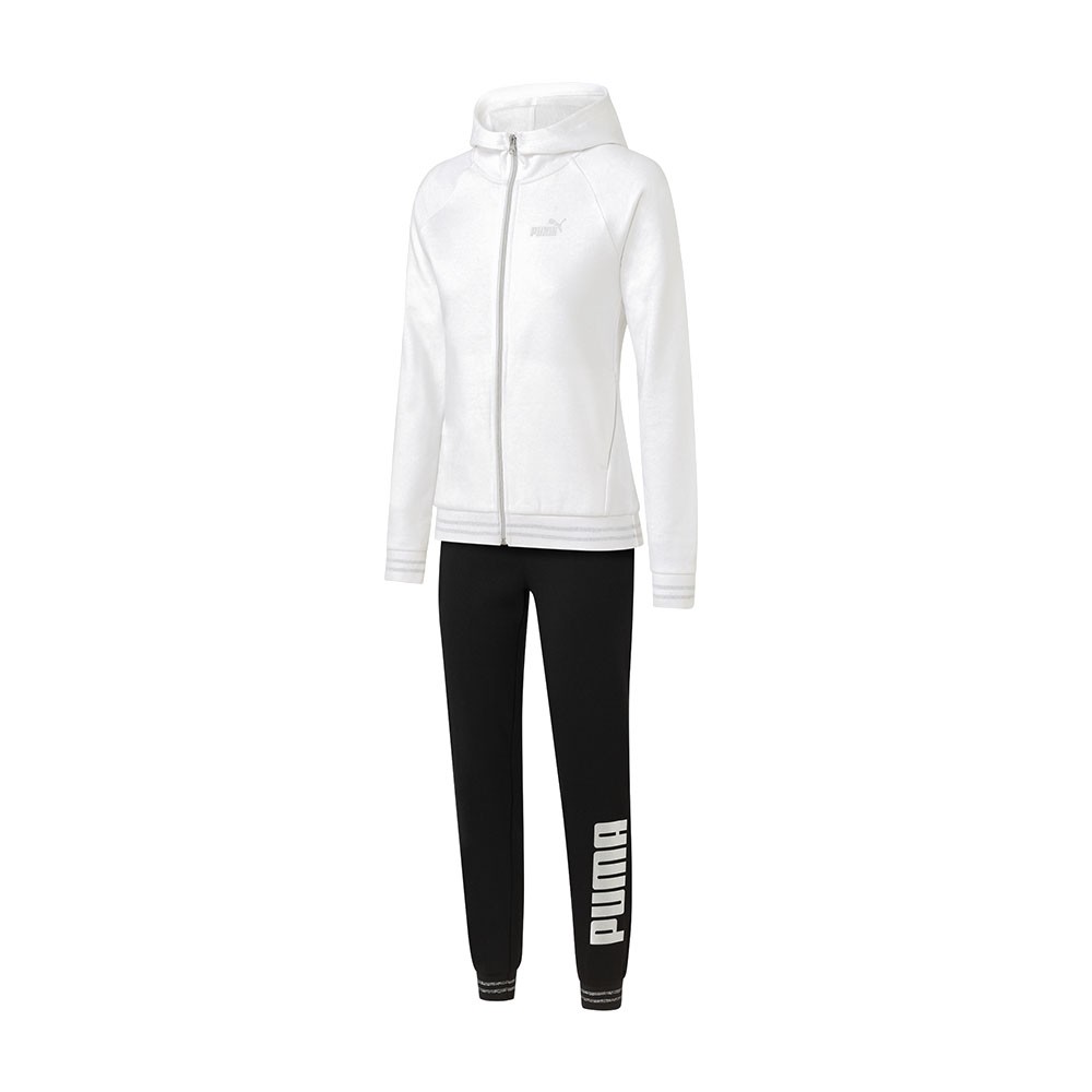 Image of Puma Tuta Sportiva Con Cappuccio Bianco Donna XS