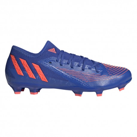 ADIDAS Predator Edge .3 L Fg Blu Bianco - Scarpe Da Calcio Uomo