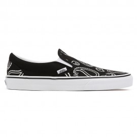 Vans Classic Slip On Paisley Nero Bianco - Sneakers Uomo