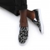 Vans Classic Slip On Paisley Nero Bianco - Sneakers Uomo