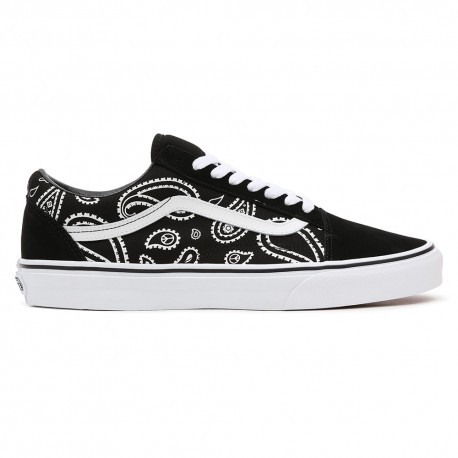 Vans Old Skool Paisley Nero Bianco - Sneakers Uomo