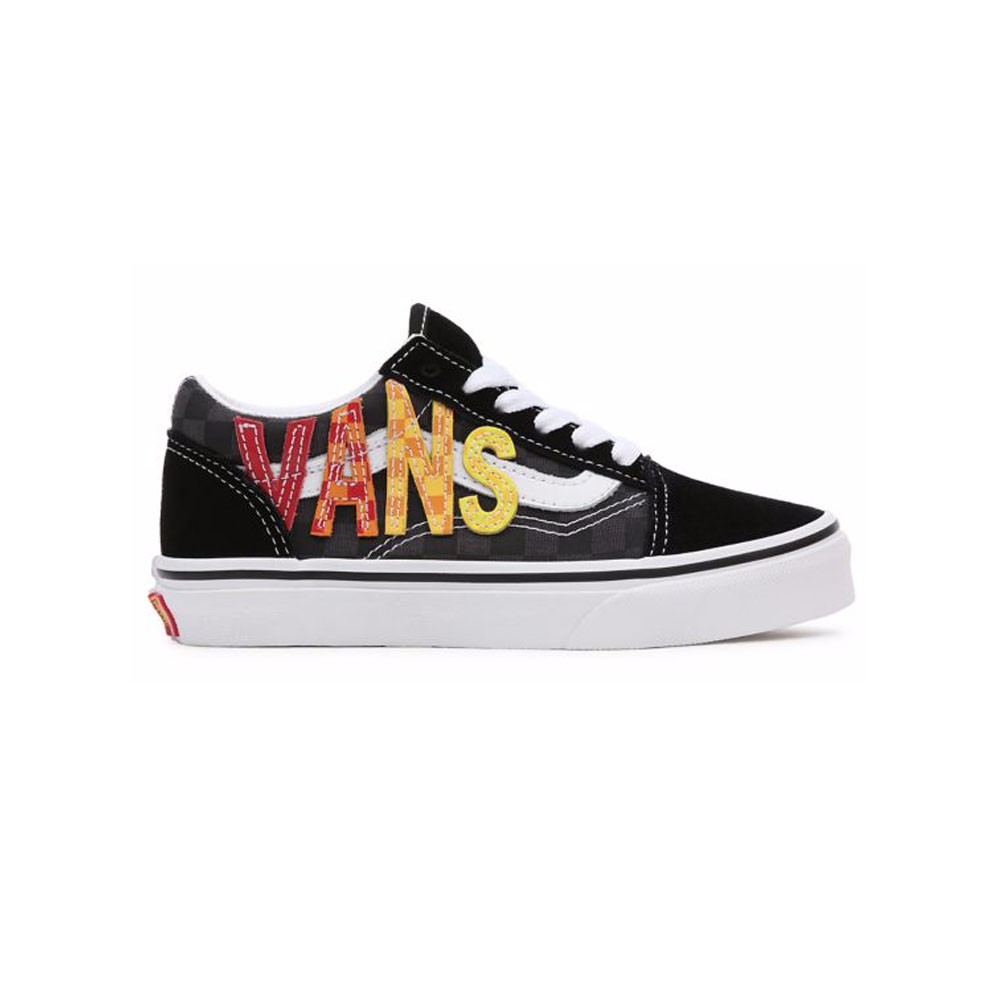 Vans Old Skool Flame Logo Ps Nero - Scarpe Ginnastica Bambino EUR 30 / US 12.5