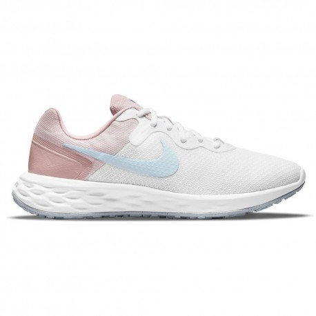 Nike Revolution 6 Bianco Blu Rosa - Scarpe Running Donna