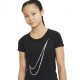 Nike T-Shirt Big Swoosh Nero Bambina