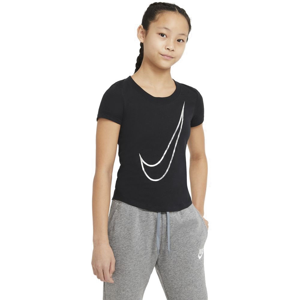 Image of Nike T-Shirt Big Swoosh Nero Ragazza XS