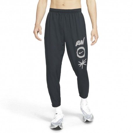 Nike Pantaloni Running Wild Chllgr Wvn Off Noir Nero Uomo