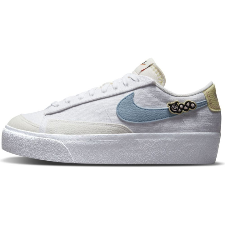 Nike Blazer Low Platform Next Bianco Azzurro - Sneakers Donna