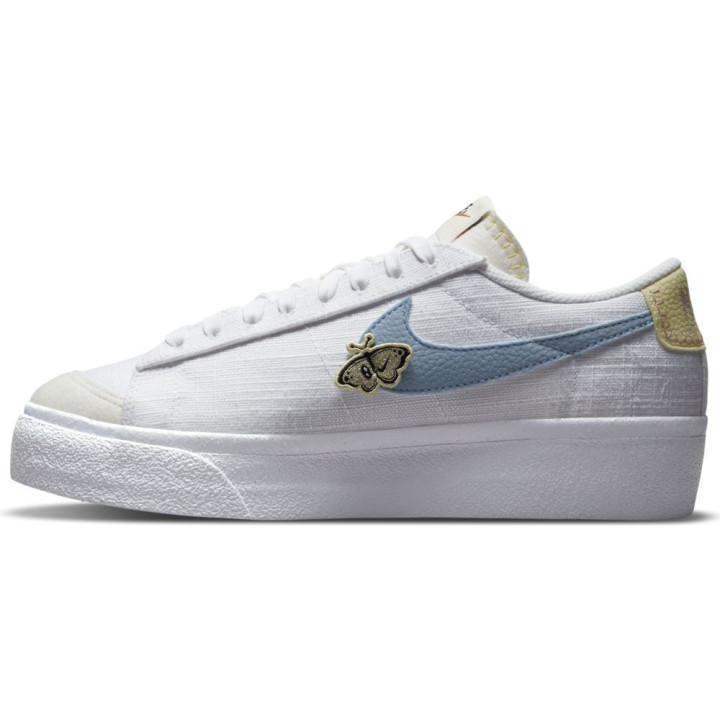 Nike Blazer Low Platform Next Bianco Azzurro - Sneakers Donna