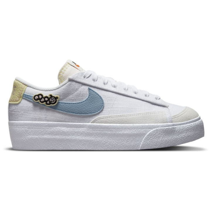 Nike Blazer Low Platform Next Bianco Azzurro - Sneakers Donna