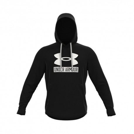 Under Armour Felpa Palestra Con Cappuccio Logo Nero Uomo