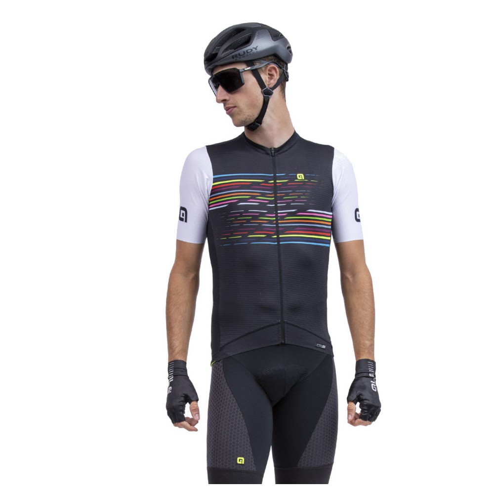 Image of Ale' Maglia Ciclismo Logo Nero Uomo M