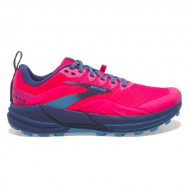 Brooks Cascadia 16 Rosa Flambe Cobalt - Scarpe Trail Running Donna